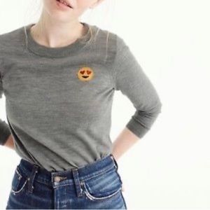 J Crew Tippi wool sweater with heart eyes emoji